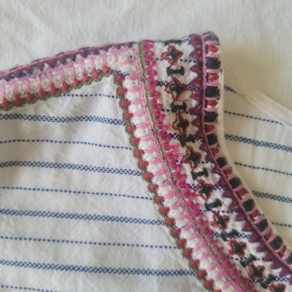 Lucky Brand Womens Top Size XL Embroidered Boho Festival Hippie Nature NWT - Picture 6 of 8